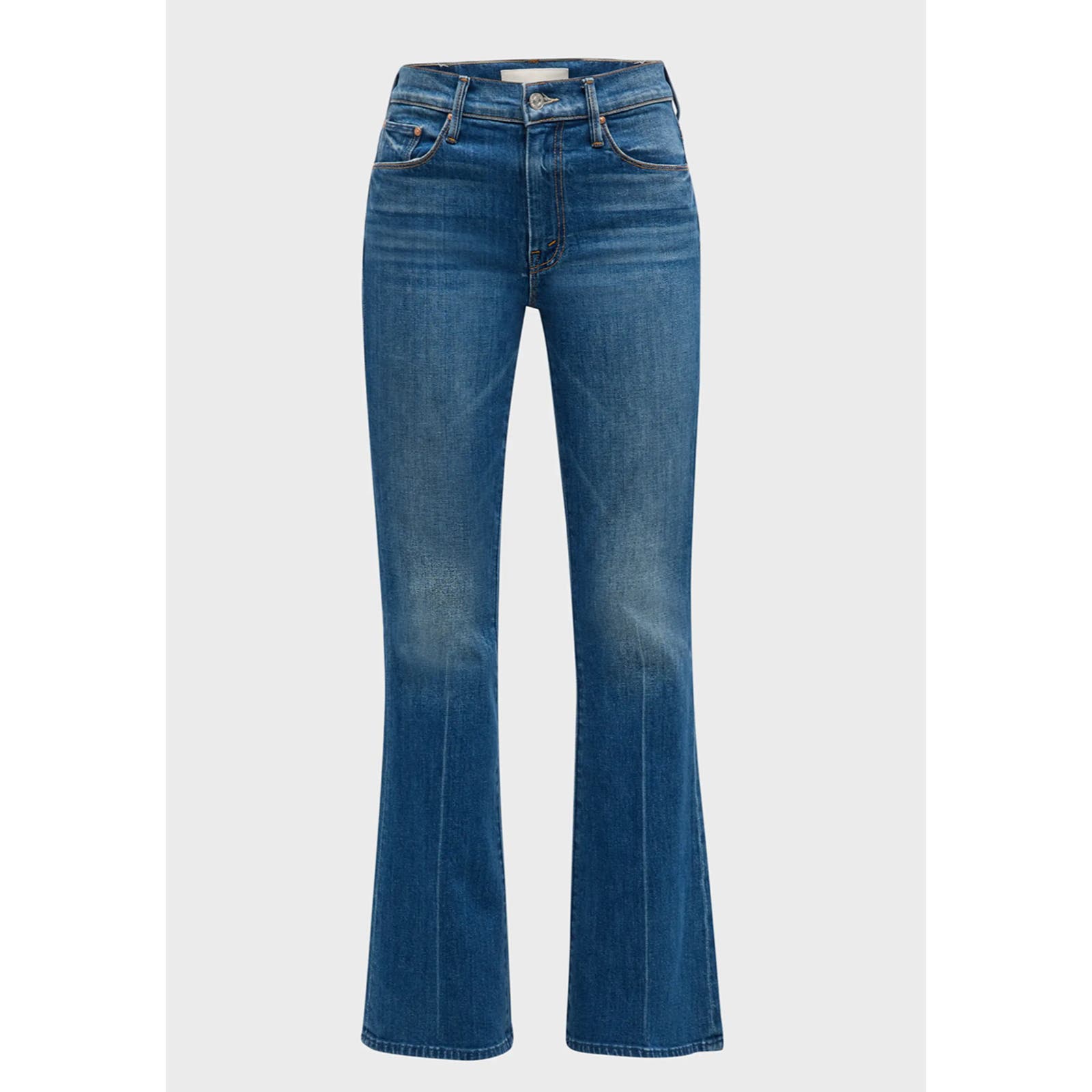 Mother The Weekender Flare Leg Jeans Mid Rise Denim Blue Size 33 Nwt